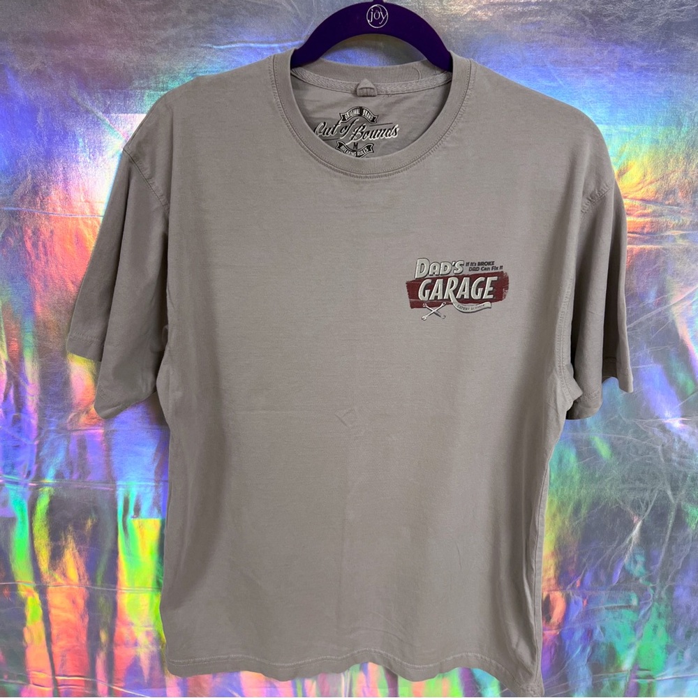 Out of Bounds men’s gray “Dad’s Garage” t-shirt